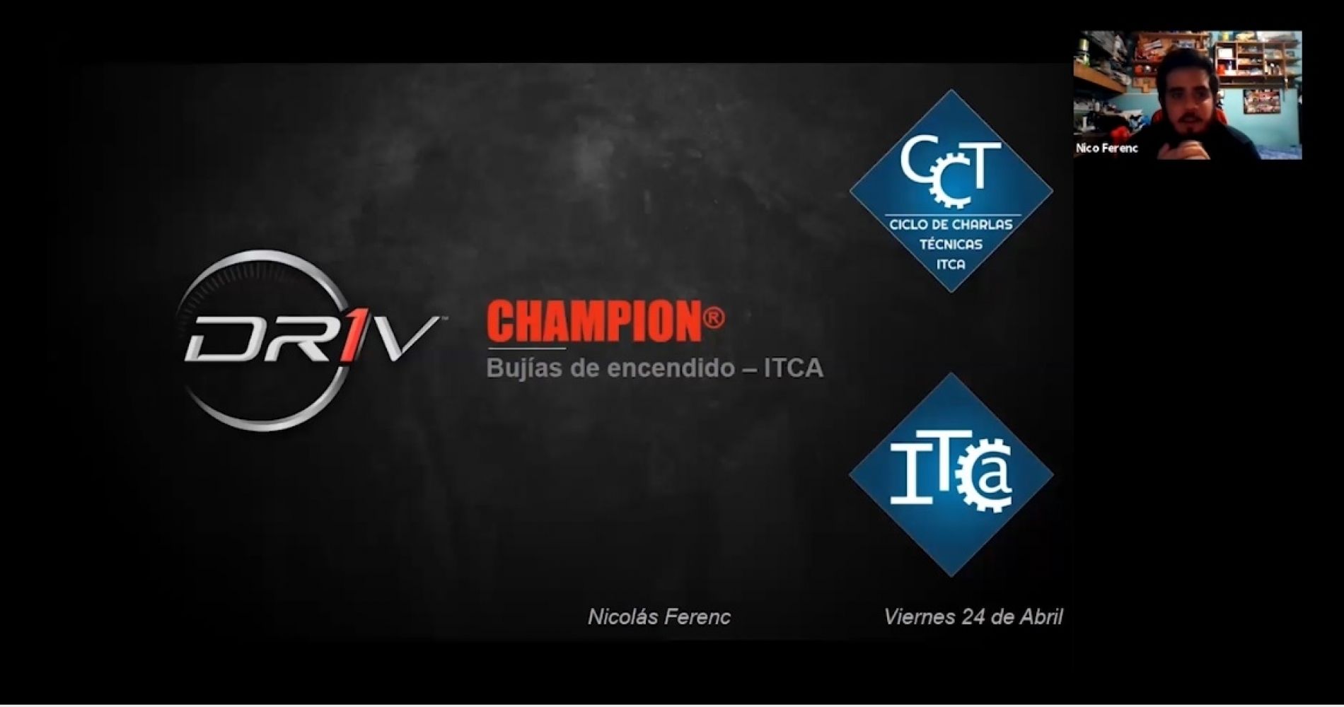 Charlas Técnicas ITCA - La evolución de la Bujía Automotriz, por Nicolás Ferenc